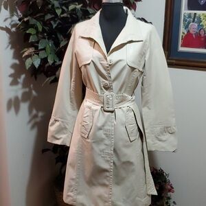 Mossimo Supply Co. Beige Belted Trench Coat